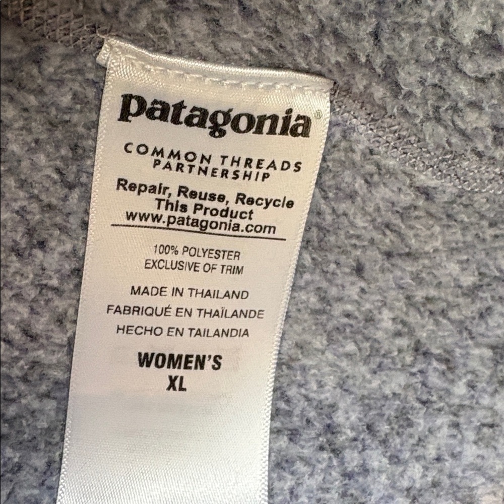 Patagonia Better Sweater Heathered Lavender & Grey 1/4 Zip - Picture 7 of 7